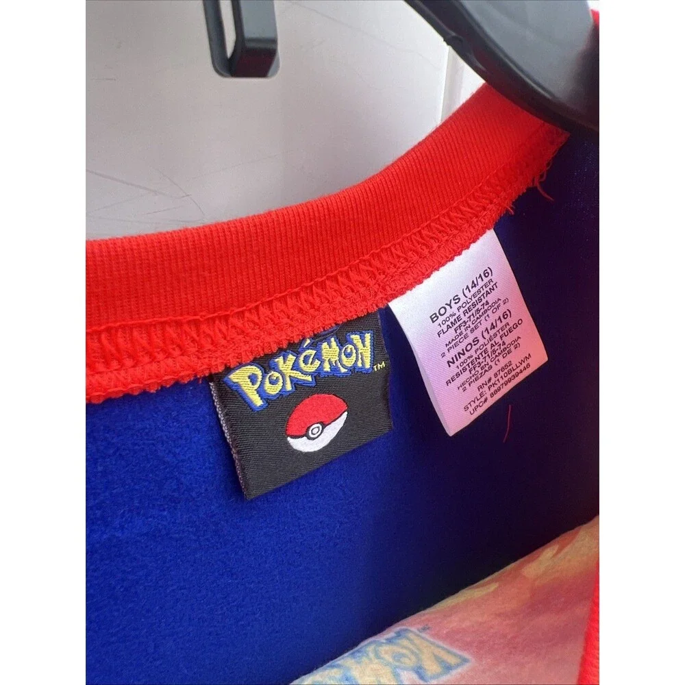 POKEMON Pajama Top Boys 14 Shirt Charmander Bulbasaur Pikachu